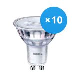 Fordelspakke 10x Philips Corepro LED Spot GU10 PAR16 2.7W 230lm 36D - 840 kold hvid | erstatter 25W