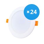 Fordelspakke 24x Bright Choice LED Downlight 12W 1080lm 120D - 840 Kold Hvid | Udsnit 115mm - Erstatter 1x18W