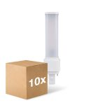 Fordelspakke 10x Ledvance Dulux-D LED 7W - 830 Varm Hvid | 2-Pinde - Erstatter 18W